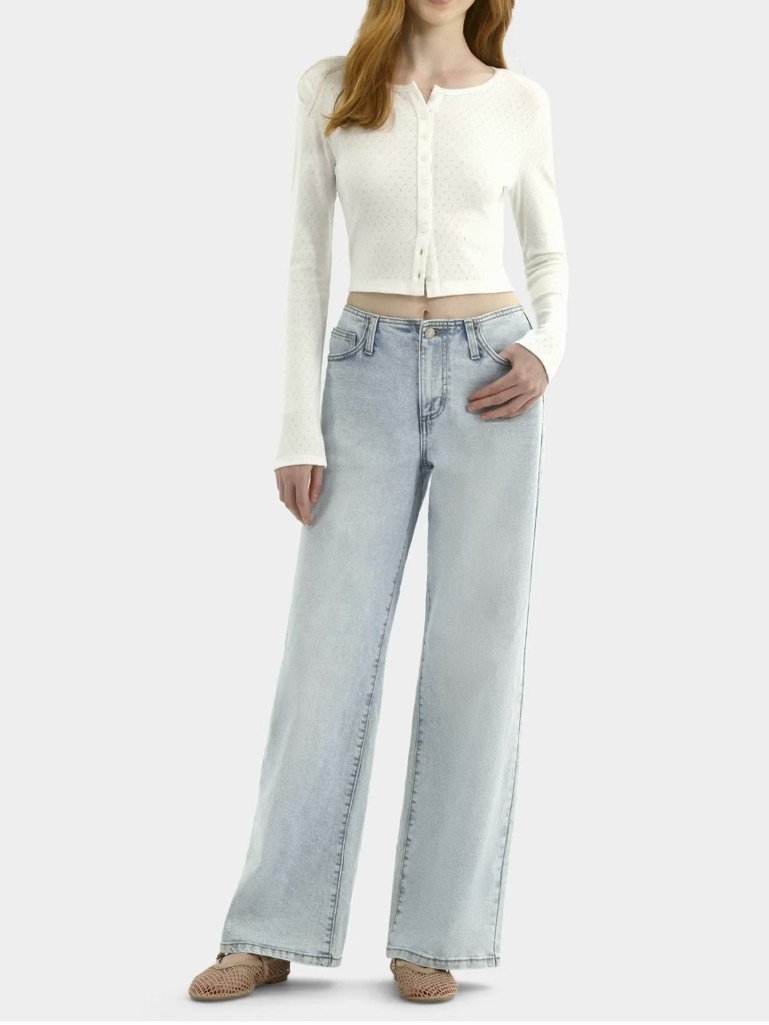 Nwt - Light Wash Wide Leg Jeans, 31.5” Inseam.